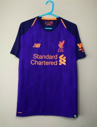 Liverpool 2018 - 2019 Away Football Soccer Balance Shirt Jersey Purple Size S