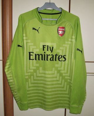 Arsenal London Goalkeeper Football Shirt Jersey Long Sleeve Puma Size L