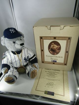 The 1999 Ny Yankees World Series Team Of Century Bear Cooperstown Bears W/