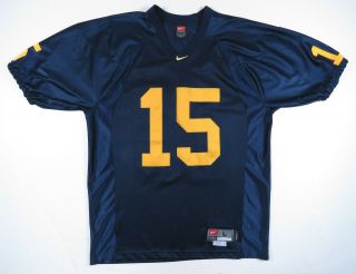 Michigan Wolverines Sewn Blue Nike Team Authentic Ncaa Football 15 Mens Jersey