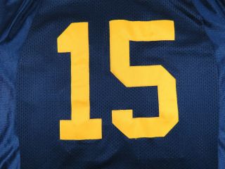Michigan Wolverines Sewn Blue Nike Team Authentic NCAA Football 15 Mens Jersey 2