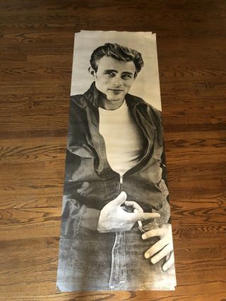 Vintage 1987 Rare James Dean Poster (over - Sized) Over 6 Feet Tall