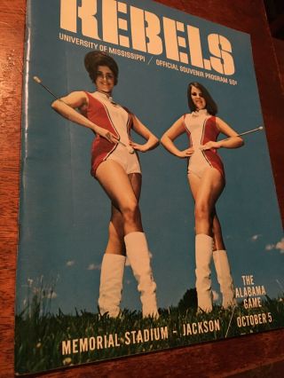 1968 Ole Miss Rebels Vs Alabama Football Program,  Memorial Stadium
