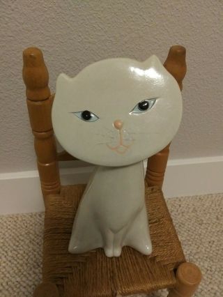 Vintage Figurine Ceramic Cat Persian Flat Faced Kitten Japan Jk 04b84 Unique