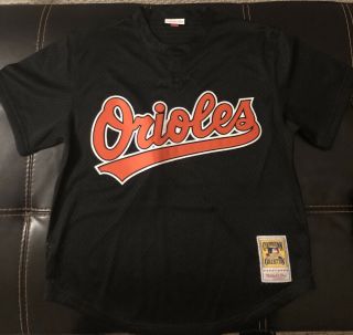 Baltimore Orioles Cal Ripken Jr Practice Jersey Mitchell And Ness (l)