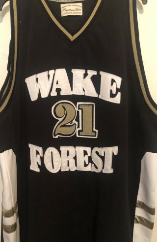 Tim Duncan 21 Wake Forest Jersey Signature Series ‘93 - 97 Size 54