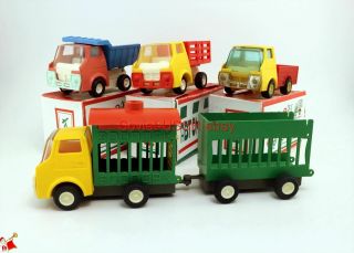 Set Zoo Dump Truck Pickup Donetsk Toy Factory Dzi Vintage 1980 Ussr Soviet