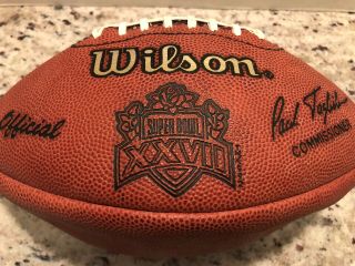 Bowl Xxvii 27 Authentic Wilson Nfl Game Football - Dallas Cowboys