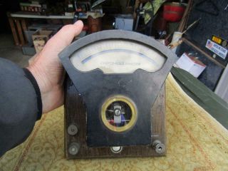 Vintage Large Chapco Volt Ammeter 0 To 15 Size 6x6x2.  5”