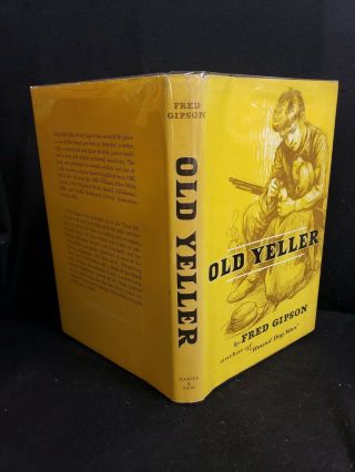 OLD YELLER Fred Gipson classic boy & dog story EARLY printing in jacket 1956 2