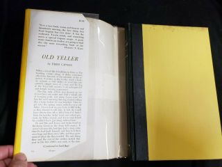 OLD YELLER Fred Gipson classic boy & dog story EARLY printing in jacket 1956 3