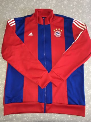 Adidas Bayern Munich Anthem Jacket Track Top Red/blue Xl