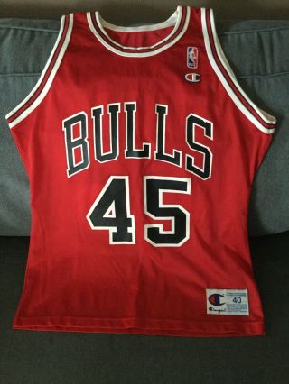 Jordan 45 Chicago Bulls Champion Jersey Size 40