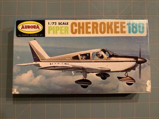 Vintage Aurora 281 - 70 Piper Cherokee 180 1/72 1968 Initial Release Rare