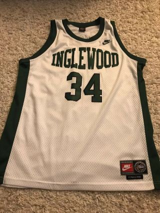 Paul Pierce 34 Inglewood High School Nike White Basketball Jersey Basketball Xl