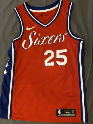 Nike Men’s Ben Simmons Philadelphia 76ers Sixers Red Swingman Jersey Size Medium