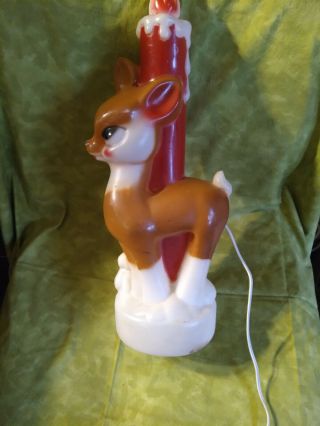Vintage Empire Reindeer Candle Blow Mold Christmas Yard Decoration 18 1/2