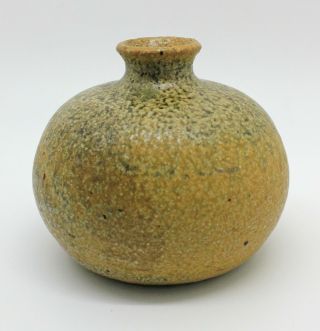 Vintage Mid Century Mcm Studio Pottery Vase Signed Cw Aw Av? Tactile Glaze