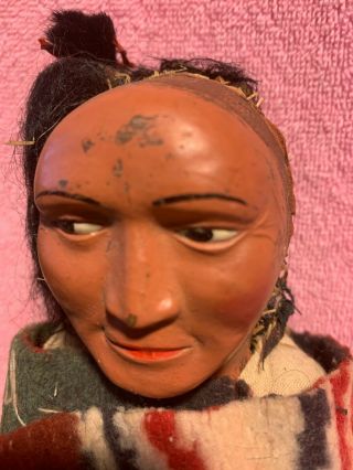 Antique Skookum Native American Indian Dolls with Papoose Pair 13 