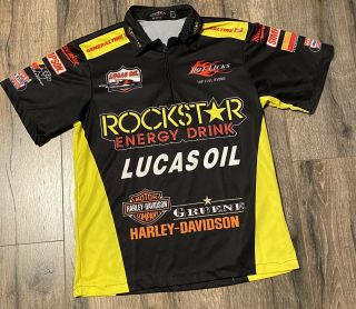 Lucas Oil Drag Boat Racing Series Rockstar Energy Harley Davidson Jersey Xxl 2xl