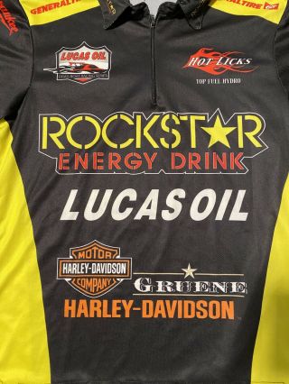Lucas Oil Drag Boat Racing Series Rockstar Energy Harley Davidson Jersey XXL 2XL 2