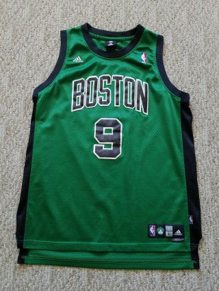 Vtg 2000s Adidas Boston Celtics Rondo 9 Jersey Mens L Uniform Shirt Green Clover