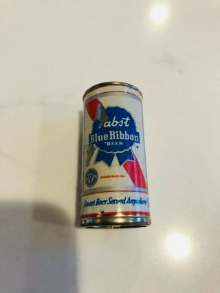 Vintage Pabst Blue Ribbon Retractable Beer Bottle Opener Metal Can Advertising