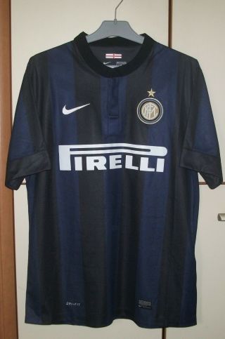 Internazionale Inter Milan 2013 - 2014 Home Football Shirt Jersey Nike Size L