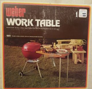 Vintage 1980s Weber Work Table 1801 Teak Veneer - 18 " X 30 "