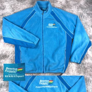 Official Team Benetton Formula 1 Renault Racing Light Blue Fleece Jacket Xl