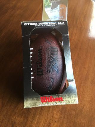 BOWL XXIII 23 Authentic Wilson NFL Game Football - 49ers vs BENGALS 2