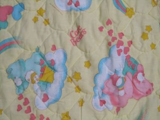 Vintage Care Bears Baby Crib Quilt/ Blanket American Greetings Quilted