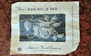 Vintage American Thread Co Star Rug Kit - Lovely Rose No.  543