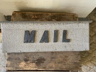 Vintage Mid - Century Modern Aluminum Wall Mount Mailbox