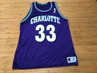 Mens 48 - Vtg 90s Nba Charlotte Hornets 33 Mourning Champion Jersey Usa
