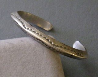 Vintage Sterling Silver Navajo Cuff Bracelet For Child Or Small Wrist