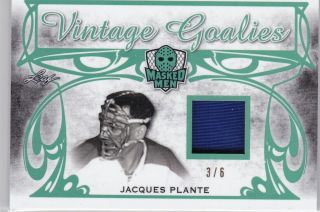 Jacques Plante Vintage Goalies Masked Men Jersey 3/6 Leaf Game