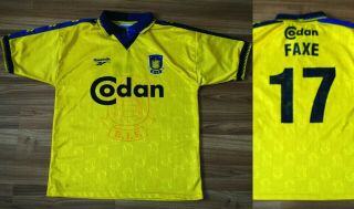 Brondby Denmark 1997 - 1998 Home Football Shirt Jersey Reebok John Jensen Faxe S