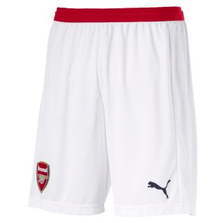 Puma Arsenal Fc 2018 - 2019 Home Soccer Shorts White - Red