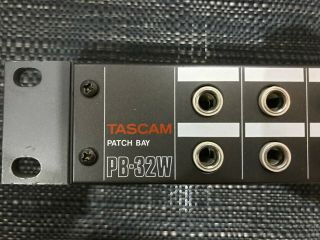 Vintage Tascam Teac PatchBox PB - 32W Audio Patchbay Patch Bay Rack 2