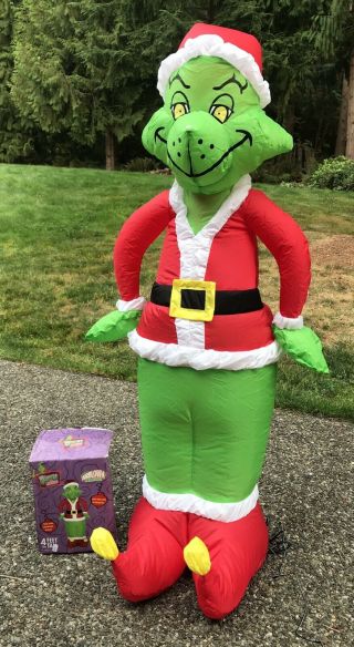 Vintage Gemmy The Grinch Stole Christmas Airblown Inflatable 4’