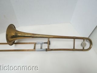 Vintage E.  K.  Blessing Standard Elkhart,  Ind Trombone Horn & Slide No.  64037