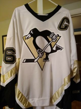 Mario Lemieux 66 Pittsburgh Penguins CCM Official License Jersey XL 2