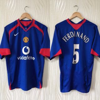 Manchester United 2005 2006 Away Football Shirt Soccer Jersey Nike 5 Ferdinand