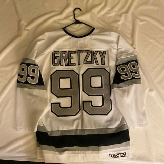 Wayne Gretzky Los Angeles Kings Throwback Ccm Stitched Home White Jersey Size Xl