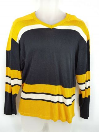 Boston Bruins Jersey 1967 - 1974 Gck Vintage Blank Nhl Hockey Black Mens Medium