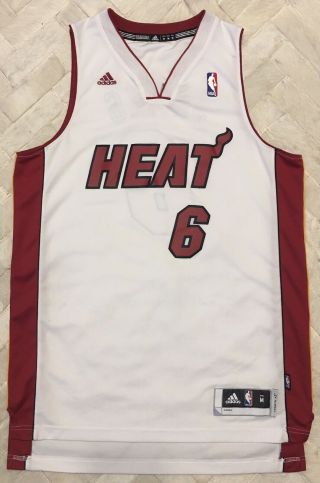 Authentic Adidas Lebron James Miami Heat Swingman Nba Jersey Sz M,  2”