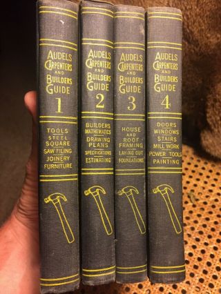 Vintage 1951 Audels Carpenters And Builders Guide,  Volumes 1 - 4 Illustrated