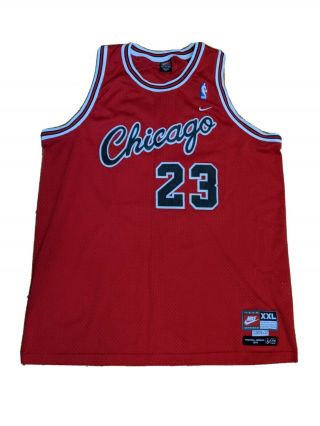 Chicago Bulls Michael Jordan Nike Swingman Jersey Rookie Throwback Xxl 1984 Vtg