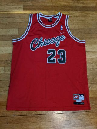 Chicago Bulls Michael Jordan Nike Swingman Jersey Rookie Throwback XXL 1984 Vtg 2
